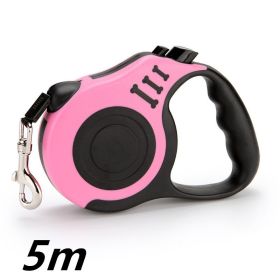 leashPet Automatic Telescopic Traction Rope (Option: Pink-5m)